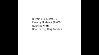 Bitcoin BTC March 19 Evening Update - $8,600 Rejected With Bearish Engulfing Candles