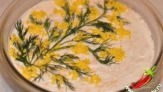 Как украсить салат мимоза