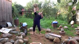 ЖИМ КАМНЯ 55,5 КГ ОДНОЙ РУКОЙ ONE ARM 55,5 KG STONE PRESS