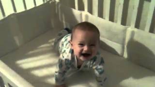 Eric in his crib