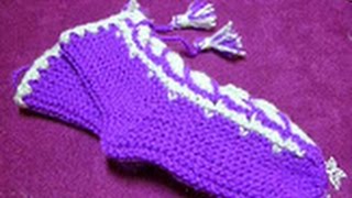 1-Носочки на шнуровке детские.Knitting socks with ties