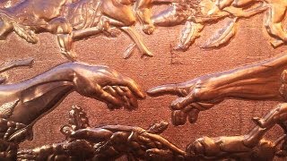 AMAZING CAR ART [ COPPER AND WOOD CARVINGS ON A LIMO ]