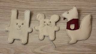 Игрушки из кожи своими руками: Зайчик, Мышка, Лиса