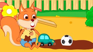Famille d'Écureuil - Jouets Souillés Dans La Boue Animé 2022 en Français