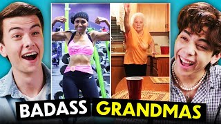 Teens React To Badass Grandmas (Bodybuilding, Water Skiing & More!)