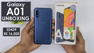 Samsung Galaxy A01 Unboxing in Pakistan | Dual Rear Camera | Snapdragon 439 | Rs 16,500