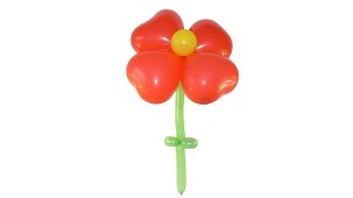 КАК СДЕЛАТЬ ЦВЕТОК ИЗ ШАРИКОВ-СЕРДЕЧЕК how to make a flower out of balloons