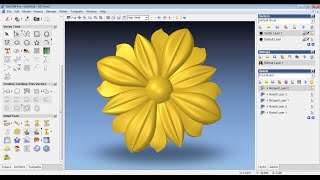 Part 17 ArtCam: Modeling of the flower in ArtCam