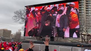 CHIEFS PARADE SPEECH - TRAVIS KELCE