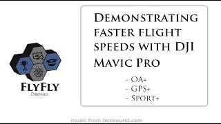 DJI Mavic in flight (DJI Go screen record) with different speed modifications