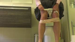 Crossdressing knicker waterfall