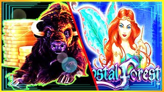 ? BUFFALO GOLD 4 COIN TRIGGER ? CRYSTAL FOREST ✩ MAX BET ✩ BONUS ✩ SLOT MACHINE ✩