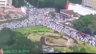 Митинг в поддержку установление халифата в Индонезии.
Общая число митингующих составила 5 миллион че