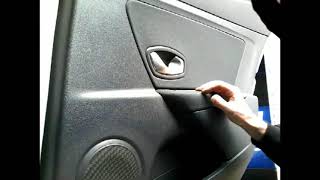 Как снять обшивку карту задней двери RENAULT MEGANE(10-)demontaz boczka drzwi tyl/door panel removal