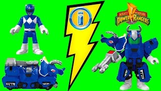 IMAGINEXT MIGHTY MORPHIN POWER RANGERS TOYS BLUE RANGER BATTLE ARMOR WITH BATMAN WHITE RANGER