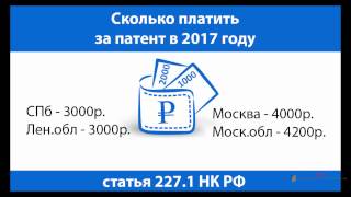 Сумма оплаты патента на работу в 2017 году. Расчет налога по патенту на работу.