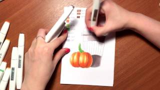Видеоурок спиртовыми маркерами TOUCH (аналог Copic) для новичков (marker painting tutorial)