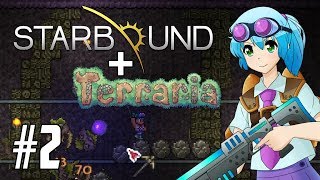 BOULDERS VS EATER OF WORLDS! Starraria Adventure Map! | PC 1.3 Maps | Part 2