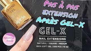 Pose américaine | Après Gel-X extension en gel | Pas à pas