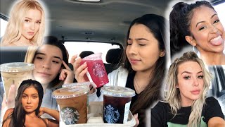 TRYING CELEBRITY STARBUCKS DRINKS
