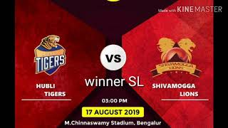 OPEN POST KPL 2019 2nd MATCH Hubli Tigers vs Shivamogga Lions prediction