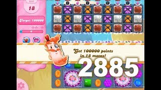 Candy Crush Saga Level 2885 (18 moves version, No boosters)