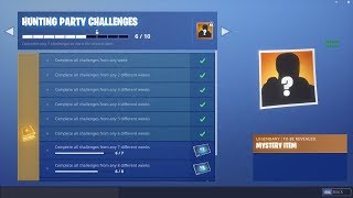 Fortnite Unlocking The Hunting Party Skin!!!