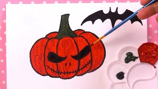 Comment Dessiner une Citrouille Halloween Jack-O-Lantern Peinture