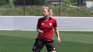 OL - Barça : entraînement des joueuses de l'Olympique lyonnais
