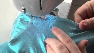 Topstitching Leg Elastic on a Leotard