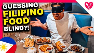 FOREIGNER guessing FILIPINO FOOD without seeing it - BLINDFOLD CHALLENGE