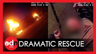 GRAPHIC: Louisville Police Officers Pull Drivers from BURNING Vehicles in Dramatic Bodycam Footage
