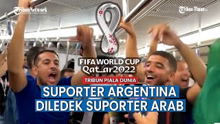 Suporter Argentina Diledek Suporter Arab di Dalam Kereta Metro