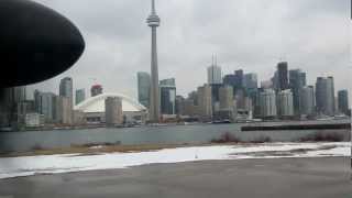 Porter Airlines DHC-8-402Q Dash 8 take off in Billy Bishop Toronto City Airport to Montreal