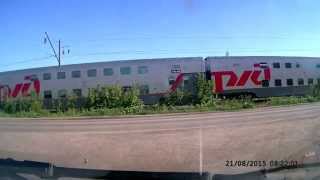 ДВУХэтажный поезд - чудо от РЖД! The two - story train-miracle Railways!
