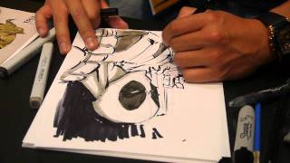 Jin Han Draws Deadpool For Me At Comic-Con 2011!!