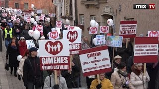 Шествие в поддержку традиционных семей в Риге. MIX TV
