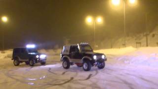 suzuki samurai snow playing