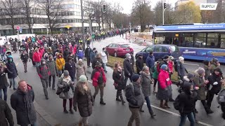 Arrests made at funeral march for Querdenken ex-police officer in Munich