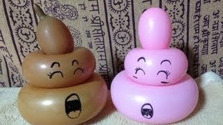 バルーンアート：うんちくんの作り方（アラレちゃん）/ Balloon Art : How to make Pooh Boy & Girl