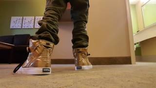 Golden supra shoes high tops