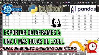 Exportar uno o más dataframes a una o más hojas de Excel ubicarlos por renglón y columna | Pandas