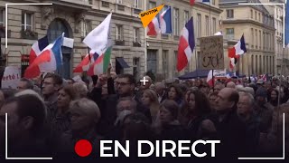 Manifestation devant le Sénat