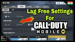 Lag Free Settings For Call Of Duty Mobile | CODM Lag FIX | Mr IG |