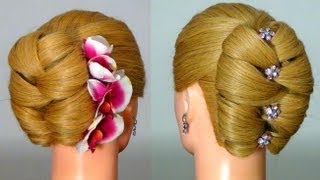 Прическа для длинных волос на Новый год! Hairstyle for New Year