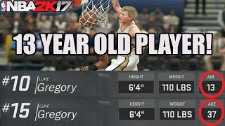 NBA 2K17 - 13 YEAR OLD LUKE GREGORY RETIRES AFTER 24 YEARS IN THE LEAGUE! | KAREEM'S RECORD BROKEN!