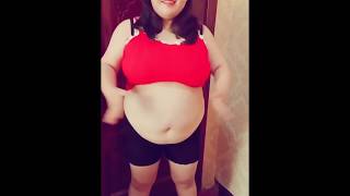 Huge belly on that BBW