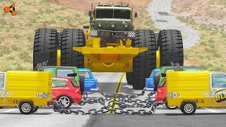 Beamng drive - Giants Machines Crushes Cars #4 (Giants Wheels crush cars)