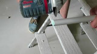Локальные работы: Bosch GWS 12-76 V-EC - отрезка полипропиленовой трубы (nicht sehr gut)