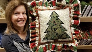 Ruffled Christmas Applique Pillow! Part 1: Applique Tree